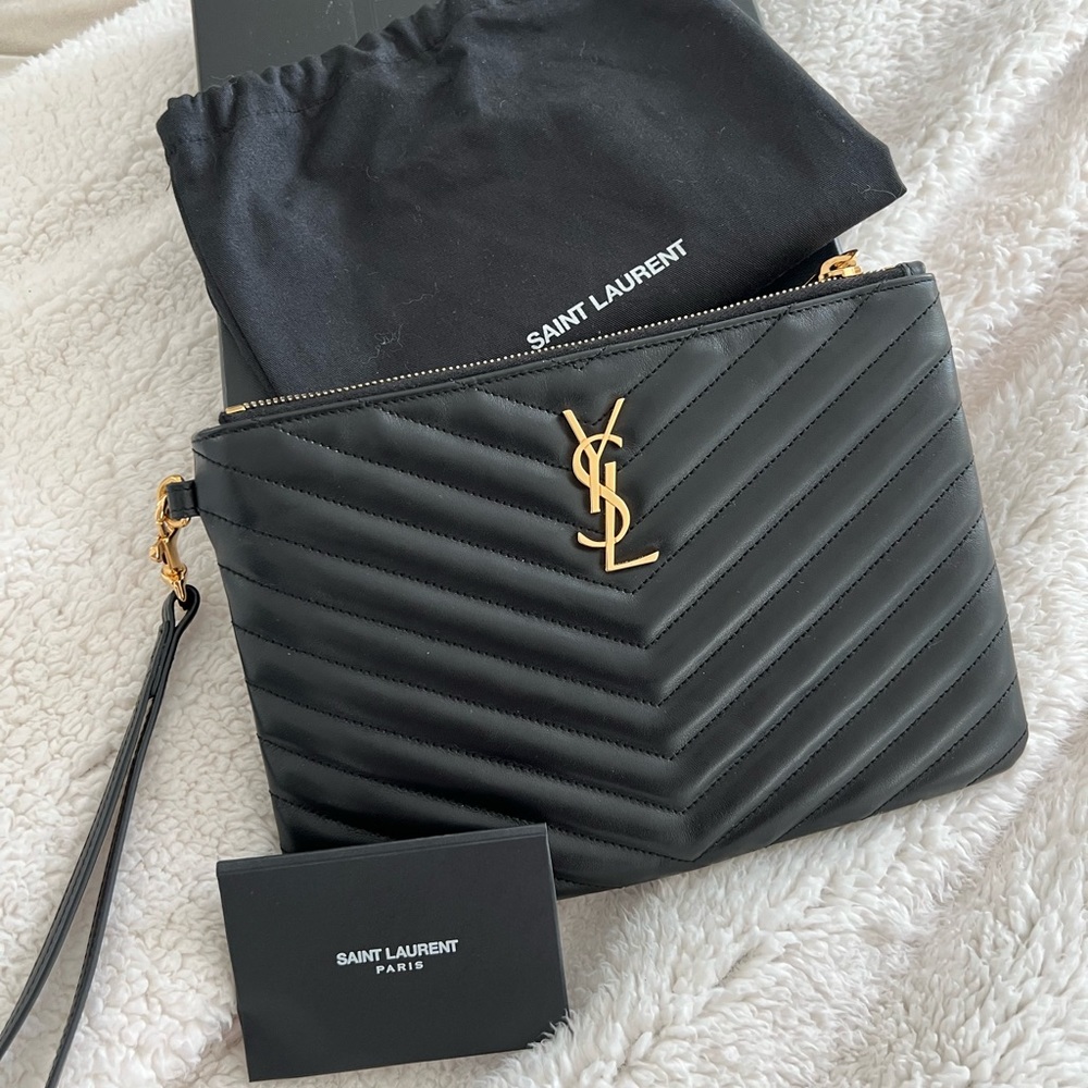 YSL Saint Laurent CASSANDRE MATELASSÉ A5 POUCH